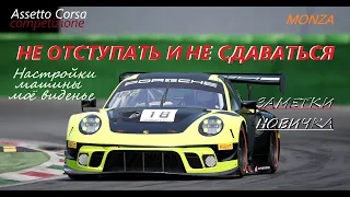 Asseto Corsa Competizione - Настройка авто ( Порше на монзе и моё виденье по настройкам)