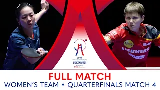 FULL MATCH | MITTELHAM Nina vs YUAN Jia Nan | WT QF | #ITTFWorlds2024