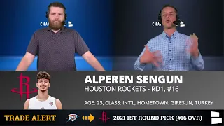 Houston Rockets Select Center Alperen Sengun With Pick #16 In 1st Round of 2021 NBA Draft