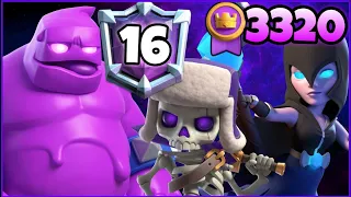 Top 16/3320🥇with Elixir Golem Double Evolution Deck.!