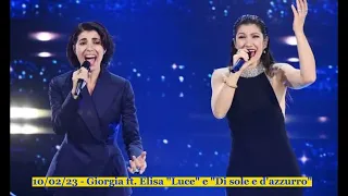 10/02/23 - Giorgia ft. Elisa "Luce" e "Di sole e d'azzurro"