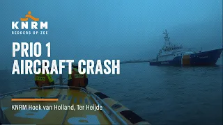 KNRM Inzet voor een gecrasht vliegtuigje.