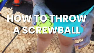 HOW TO THROW A SCREWBALL (SOFTBALL PITCHING DRILL)