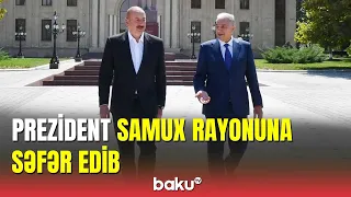 İlham Əliyev Samux Rayon Mərkəzi Xəstəxanasının yeni binasının açılışında