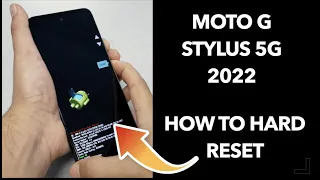 Moto G Stylus 5G 2022 how to Hard Reset Removing PIN, Password, Fingerprint  for metro by-t-mobile