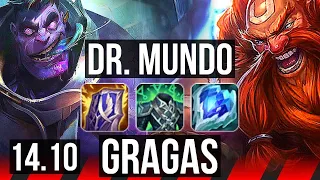 DR. MUNDO vs GRAGAS (TOP) | 11/2/5, 1100+ games | KR Challenger | 14.10