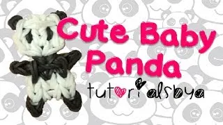 NEW Cute Baby Panda Rainbow Loom Charm/Figurine Tutorial