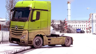 ETS 2 - The New Actros Transporting Concrete Centerings from Ostrava