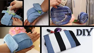 3 DIY JEANS BAG ~OLD JEANS RECYCLE CRAFT IDEAS Step By Step Tutorials Handmade