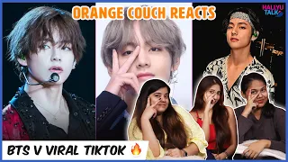 ORANGE COUCH REACTS TO BTS V (KIM TAEHYUNG) TIKTOK  COMPILATION 💜 | HallyuTalk