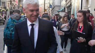 Phillip Schofield greets fans as he leaves Prince's Trust event in London