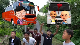 KITA DI KEJAR BUS TELOLET BERHANTU SAMA MOBIL VAN UPIN IPIN