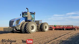 2020 New Holland T9.700 and Case-IH 255 55' Field Cultivator in Michigan