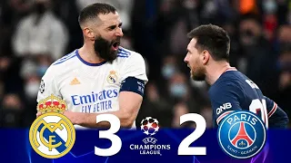 Real Madrid 3×2 PSG (Benzema Masterclass )• U.C.L 2022 | Extended Highlights Goals