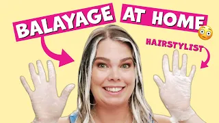 BALAYAGE AT HOME 😳 | DIY Highlights