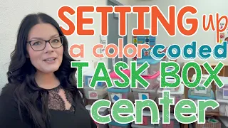 Task Box Center in an Autism Classroom