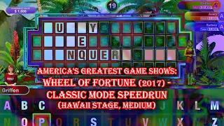 Wheel of Fortune (2017) - Classic Mode Speedrun (Hawaii Stage, Medium)