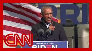 Obama delivers scathing takedown of Trump at unscheduled Georgia rally