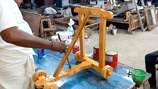 Traditional wooden baby walker making process | NADAIVANDI | Sree Hari Constructions