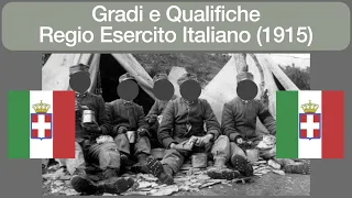Gradi e Qualifiche Regio Esercito Italiano (1915)