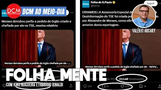 Folha espalha fake news sobre Moraes e não corrige título