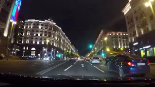 Ночная поездка по Москве на Машине с комментариями :)