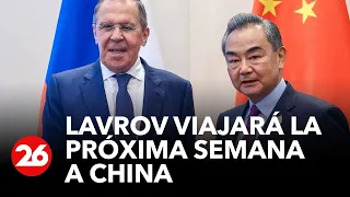 Lavrov viajará la próxima semana a China para reunirse con su homólogo chino