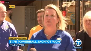 California Lottery officials speak on $1.765 billion Powerball jackpot winning ticket