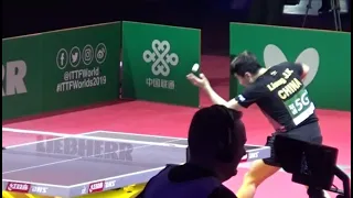 Suspicious serves of Liang Jingkun in World Championships 2019