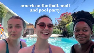 американский футбол, молл и вечеринка у бассейна. 4