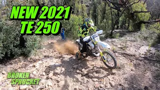 New 2021 Husqvarna TE250 Hard Enduro 2 stroke power.