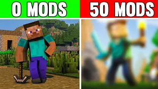 I Installed 50 Mods In Minecraft It's Look Awsome 🥇