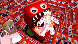 MOMON & ATUN JATUH KE SARANG BOXY BOO di MINECRAFT TNT yg SANGAT BERBAHAYA ft@BANGJBLOX | MINECRAFT