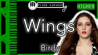 Wings (HIGHER +3) - Birdy - Piano Karaoke Instrumental