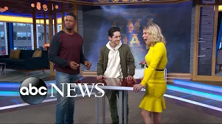 Kid magician Henry Rich performs magic tricks for Michael Strahan and Sara Haines