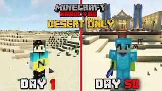 I Survived 100 DAYS OF HARDCORE MINECRAFT, In A DESERT ONLY WORLD (Part-1)