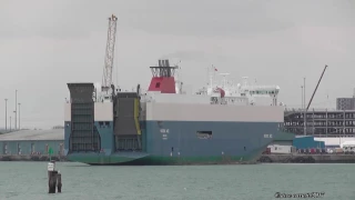 Vehicles Carrier "Nordic Ace" leaving 102 berth Southampton 27/4/17
