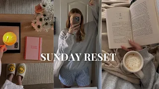 SLOW SUNDAY RESET 🕯️✨ self care, prep for the week, cleaning, groceries & more