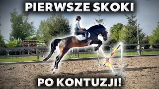 TRENING SKOKOWY NA QUEVEDO 🐴🩷| Pierwszy od... 9 MIESIĘCY! 😱| Kąpiel po zimie 💦