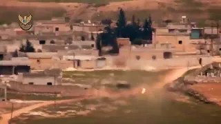 ATGM attack on pro Assad soldiers