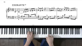 Bach French Suite No.4 "Courante" P. Barton, FEURICH 133 piano