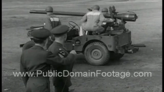105 mm recoilless rifle test from Jeep at Aberdeen Proving Ground Maryland archival footage
