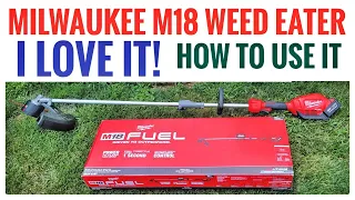 I LOVE!  Milwaukee M18 Battery Powered String Grass Trimmer / Weed Eater 2825 REVIEW