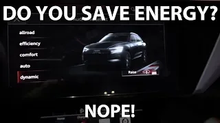 Audi e-tron Efficiency Mode vs Dynamic Mode