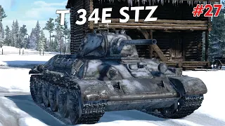 War Thunder Gameplay T 34E STZ USSR Medium Tank No Commentary