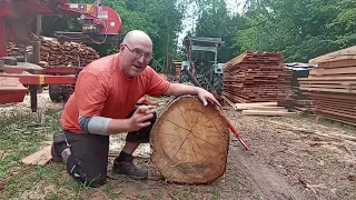 Einschnitt Methoden mit einer Blockbandsäge, mobiles Sägewerk