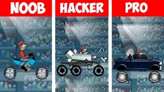 NOOB vs HACKER vs PRO in HIGHWAY in ARENA - Hill Climb Racing