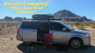 What You Need to Know About VAN LIFE & Camping in the Desert | Minivan Camper Boondocking in Arizona