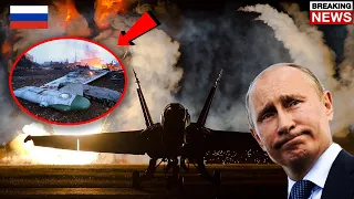 BIG EXPLOSION! The Ukrainian Army Destroyed Russian Su 24 and Su 25 Aircraft in Bakhmut!