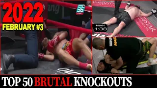 Top 50 MUAYTHAI•KICKBOXING•MMA Brutal Knockouts  - February 2022 #3.